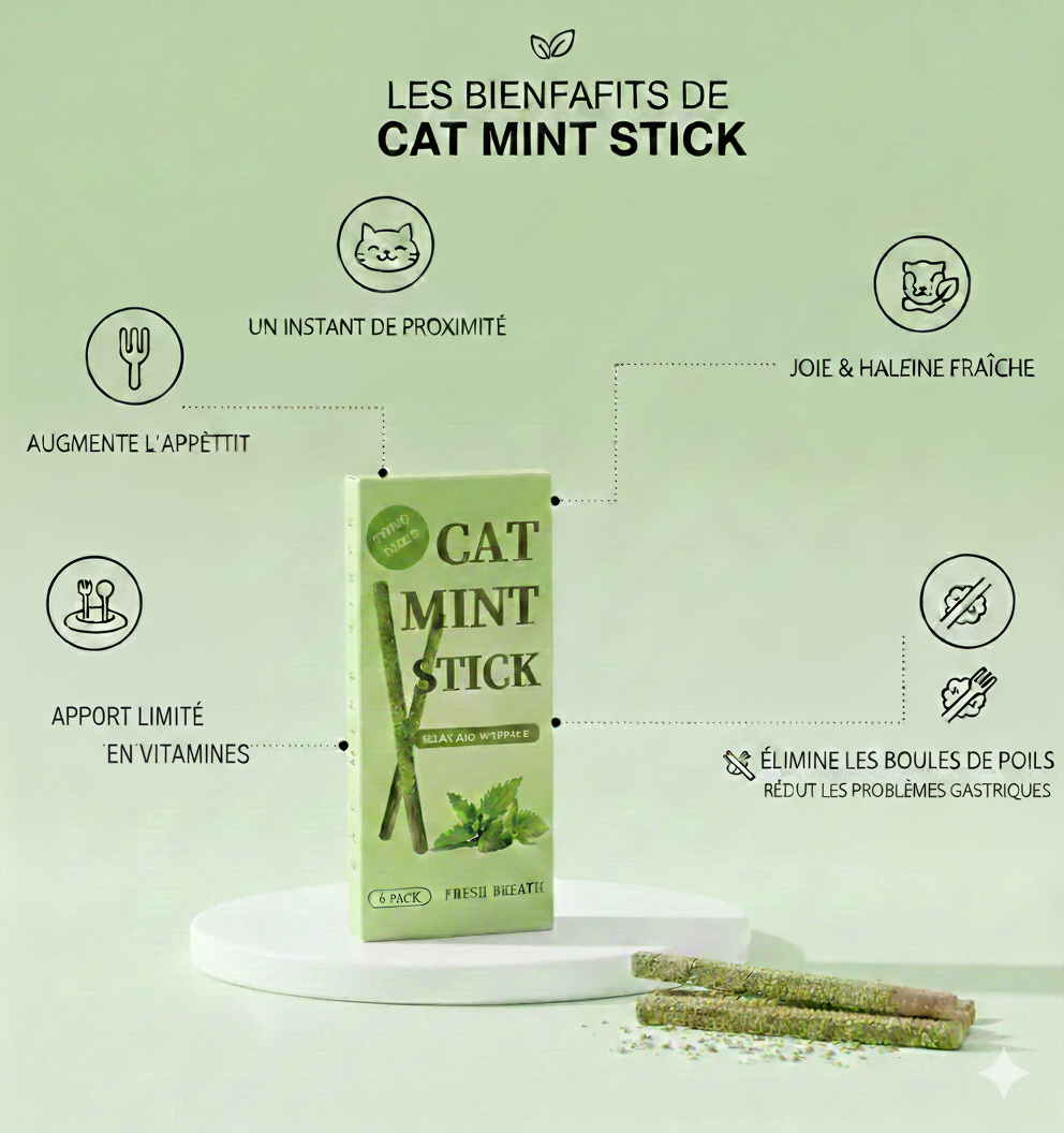 Pawtopia Sticks Santé Menthe | 3 en 1 : Haleine + Dents + Digestion